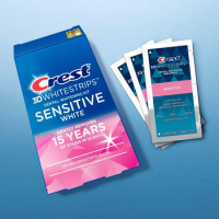 Отбеливающие полоски Crest для чувствительных зубов 18 пар (3D Whitestrips Sensitive) (США)