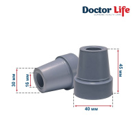 Наконечник для тростей, костылей, ходунков Doctor Life 10030/2/GR 16 мм (Украина)