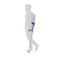 Подлокотный костыль ORIGINAL с твердой рукояткой, синий, Kowsky (Германия)