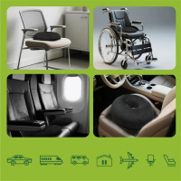 Ортопедическая сидячая подушка-кольцо Elite Decor Comfort Trip PMF 010-3, чёрная (Украина)