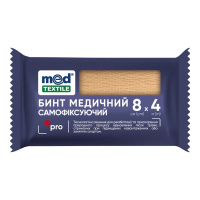 Когезивный эластичный самофиксирующий бинт, 8смх4м MedTextile (Украина)