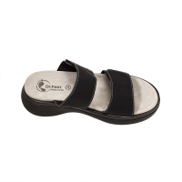 Женские сандалии Dr.Feet 21012-146-148 с двумя регулируемыми ремешками, черные (Хорватия)