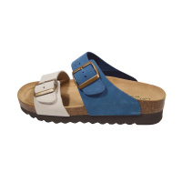 Жіночі шльопанці Grunland CB2249 11HOLA JEANS-MULTI, біло-сині (Італія)