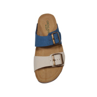 Жіночі шльопанці Grunland CB2249 11HOLA JEANS-MULTI, біло-сині (Італія)