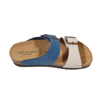 Жіночі шльопанці Grunland CB2249 11HOLA JEANS-MULTI, біло-сині (Італія)