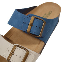 Жіночі шльопанці Grunland CB2249 11HOLA JEANS-MULTI, біло-сині (Італія)