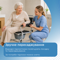 Крісло-стілець туалетний на колесах з відром Doctor Life 10585NB (Україна)