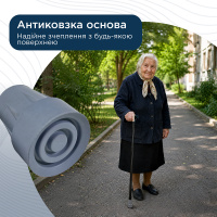 Резиновый наконечник для тростей и костылей Doctor Life 10031/2/GR 22 мм, серый (Украина)