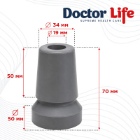 Наконечник для тростей, поворотный на 360°, 19 мм, Doctor Life 10044 (Украина)