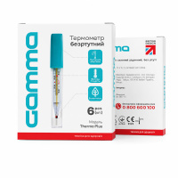 Медицинский стеклянный жидкостный термометр без ртути Gamma Thermo Plus (Англия)